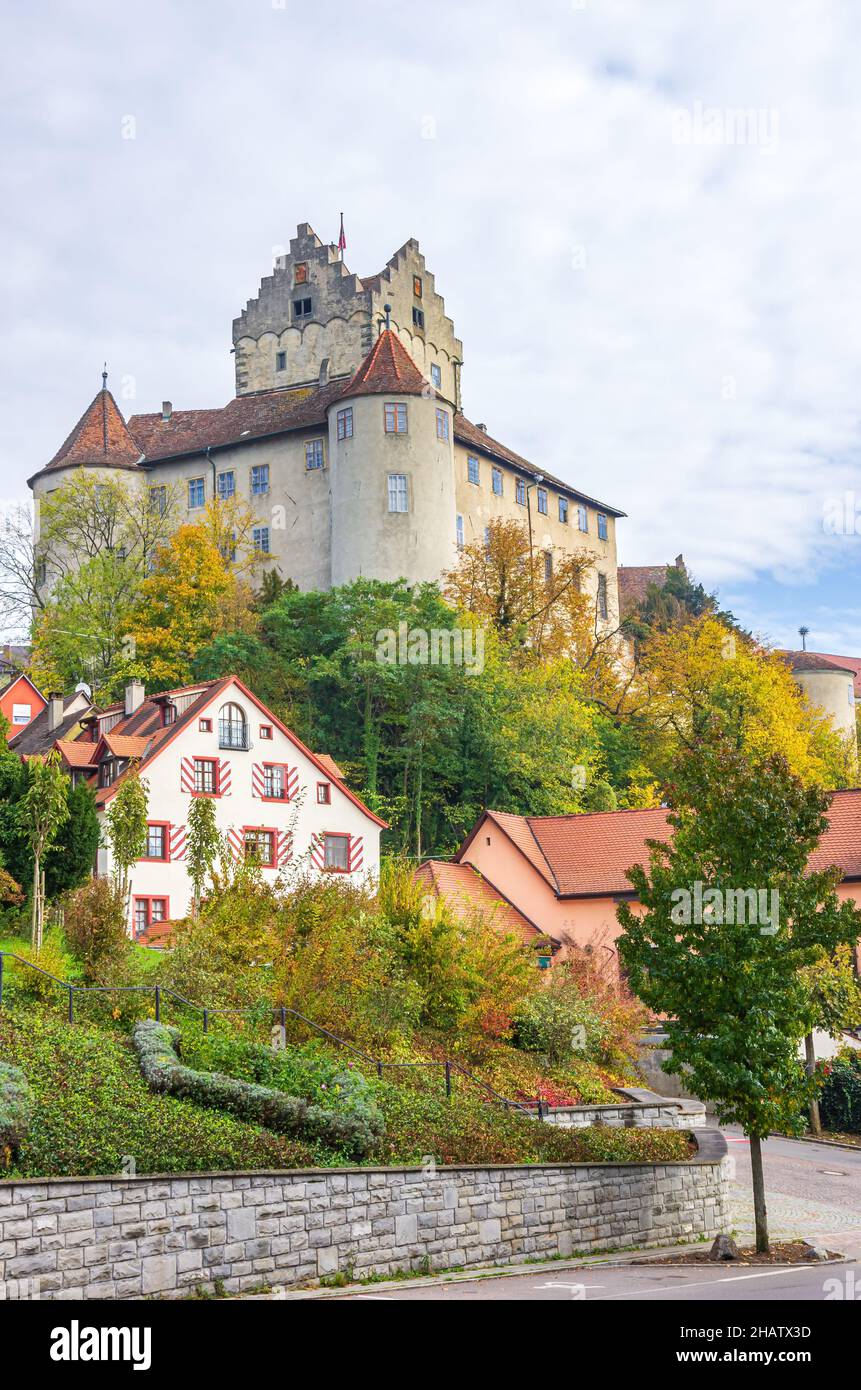 Meersburg au lac de Constance, Bade-Wurtemberg, Allemagne: Château de Meersburg, également connu sous le nom de l'ancien château (Alte Burg) ou ancien palais (Altes Schloss). Banque D'Images