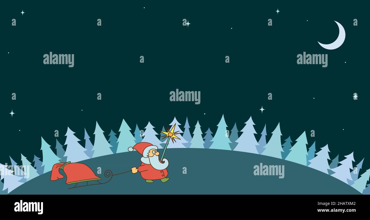 Illustration vectorielle de l'arrière-plan de Noël.Modèle pour bannière de Noël Illustration de Vecteur