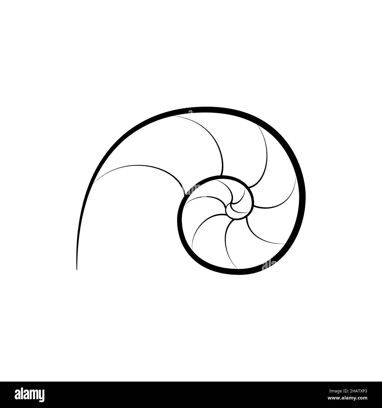 Illustration vectorielle du logo Seashell.Style minimaliste Illustration de Vecteur