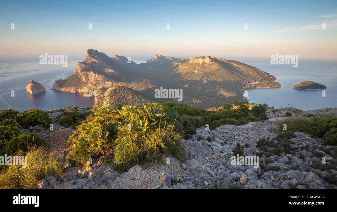 Vue panoramique sur la péninsule de Formentor, Majorque, Espagne Banque D'Images