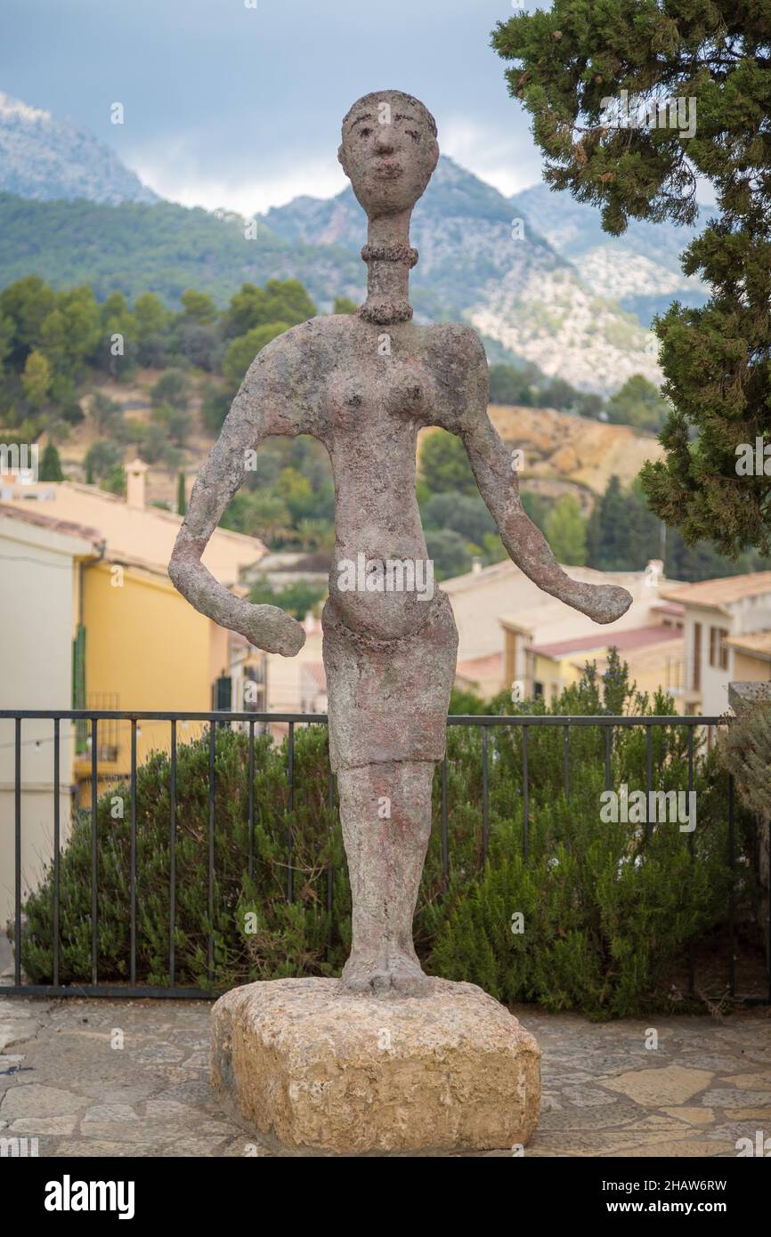 Sculpture de Joan Bennassar, Selva, Majorque, Espagne Banque D'Images