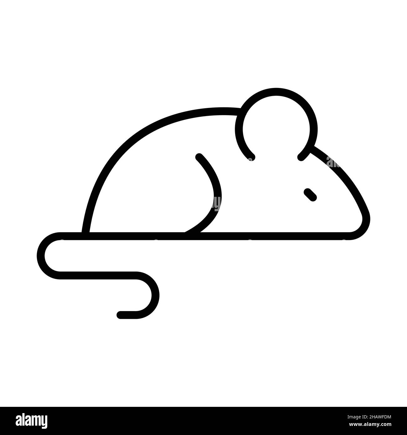 Icône Contour rat vecteur animal Illustration de Vecteur