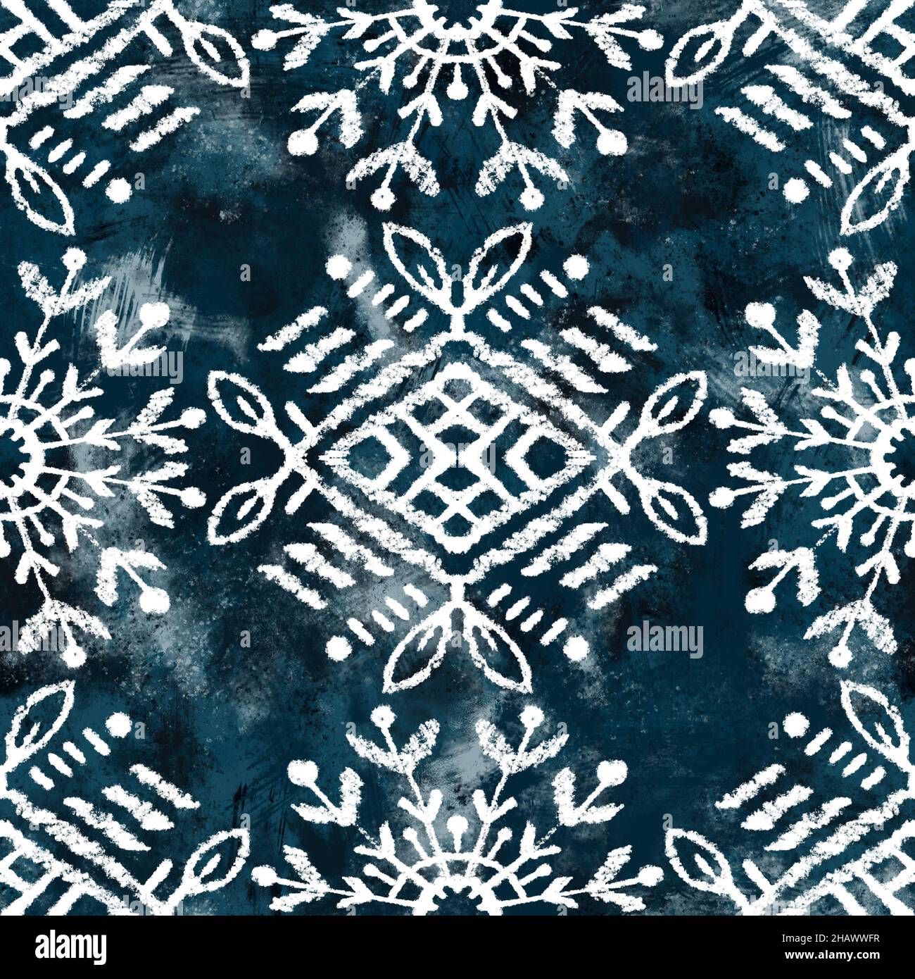 Motif de surface sans couture abstrait bleu marine et blanc sans couture pour l'impression Banque D'Images