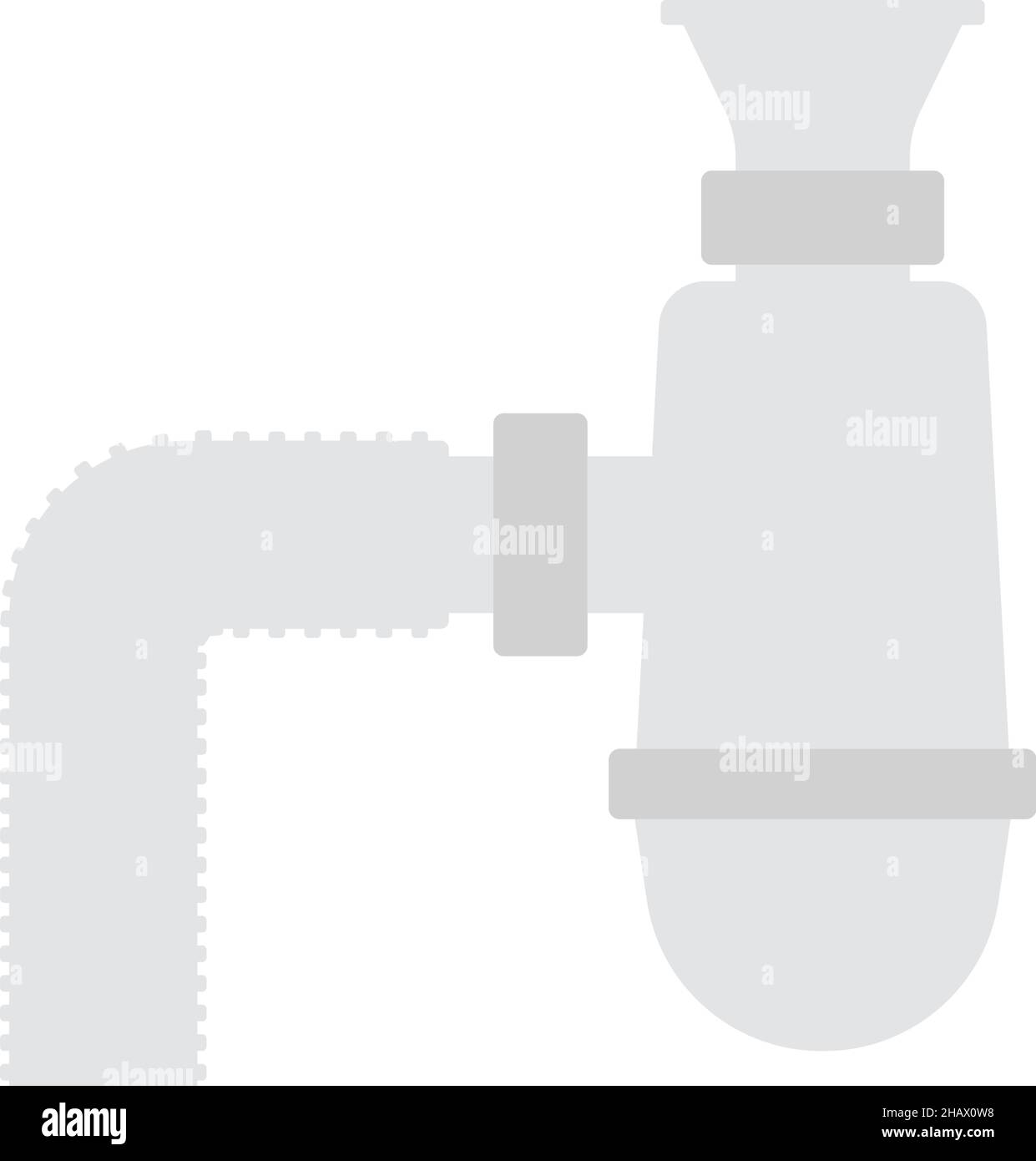Icône Siphon dans la salle de bains. Conception couleur plate. Illustration vectorielle. Illustration de Vecteur