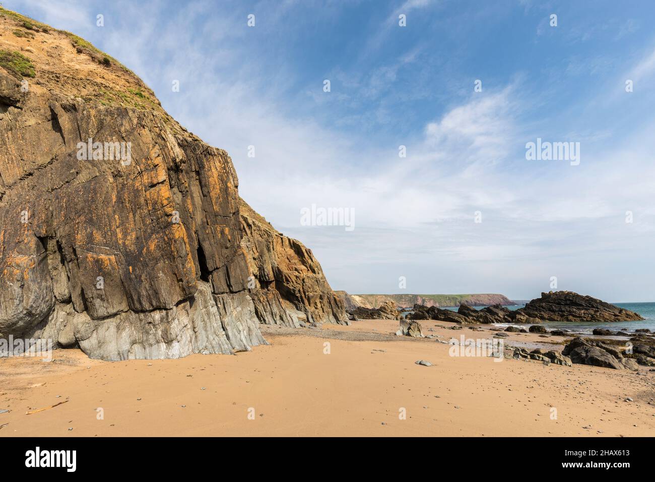 Marloes Sands, Pembrokeshire, Pays de Galles, Royaume-Uni Banque D'Images