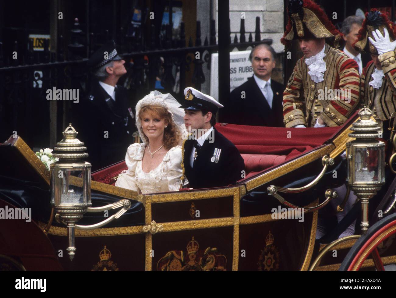 Mariage royal du Prince Andrew et de Sarah Ferguson 23 juillet 1986 Banque D'Images