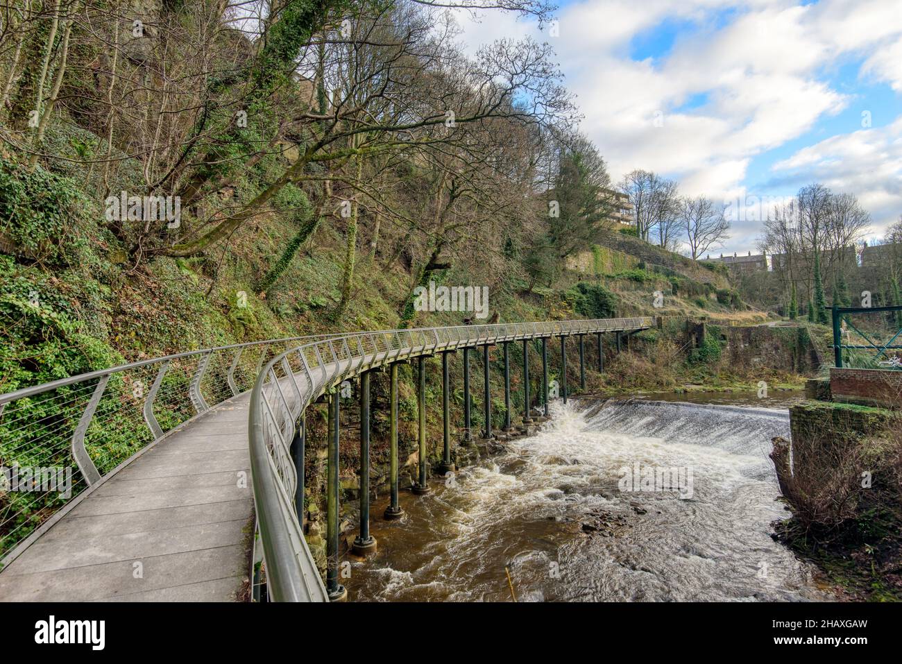 Le Millennium Walk à New Mills Banque D'Images