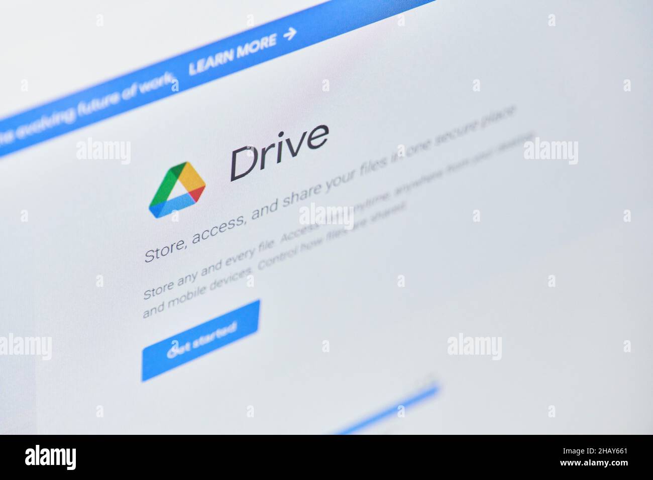 Californie, États-Unis - 25 novembre 2021 : page Web de Google Drive ou GDrive sur l'écran d'ordinateur.Google Drive est un stockage et une synchronisation de fichiers Banque D'Images