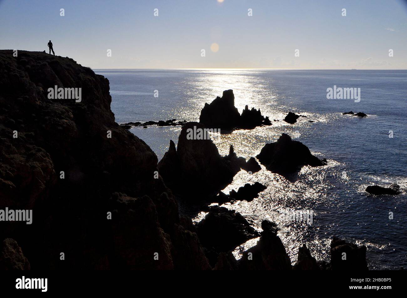 Tournière rocheuse Cabo de Gata Espagne Banque D'Images