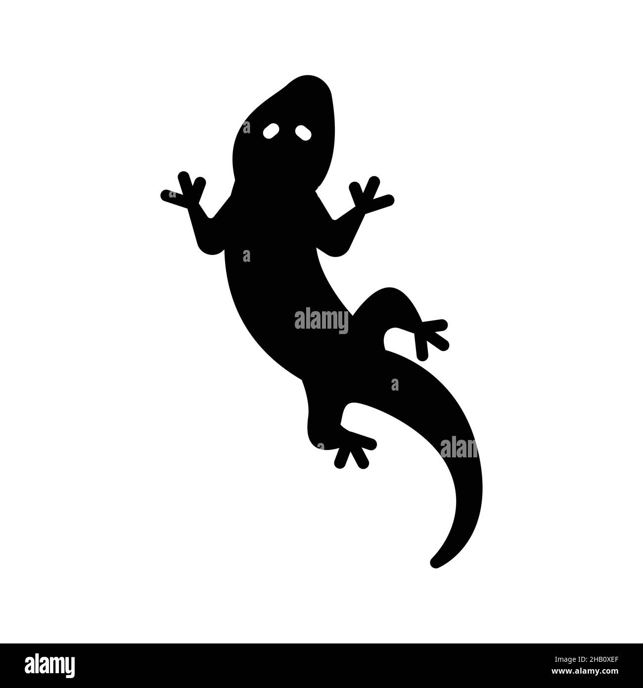 Léopard Gecko Glyph icône Animal Vector Illustration de Vecteur