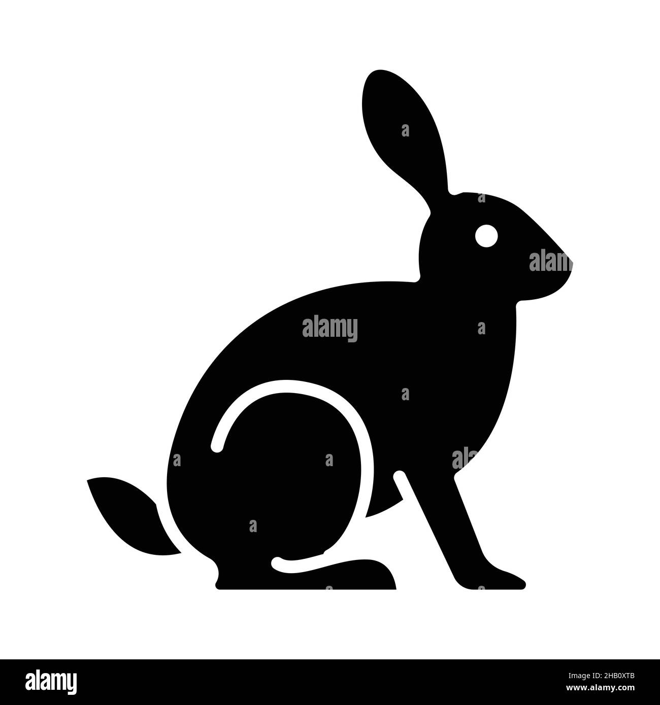 Icône de glyphe de lapin vecteur animal Illustration de Vecteur