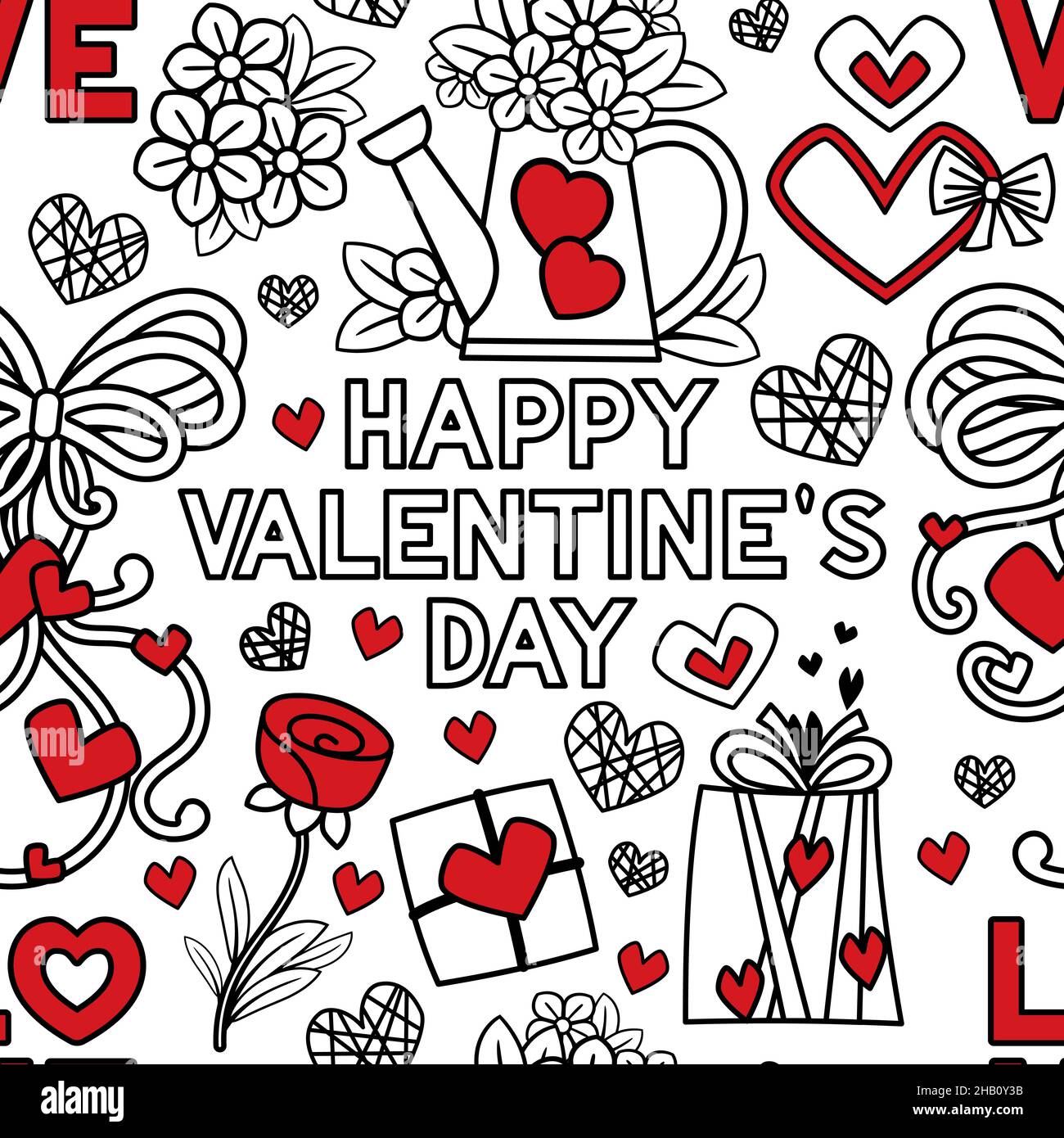 Motif Saint-Valentin Illustration de Vecteur