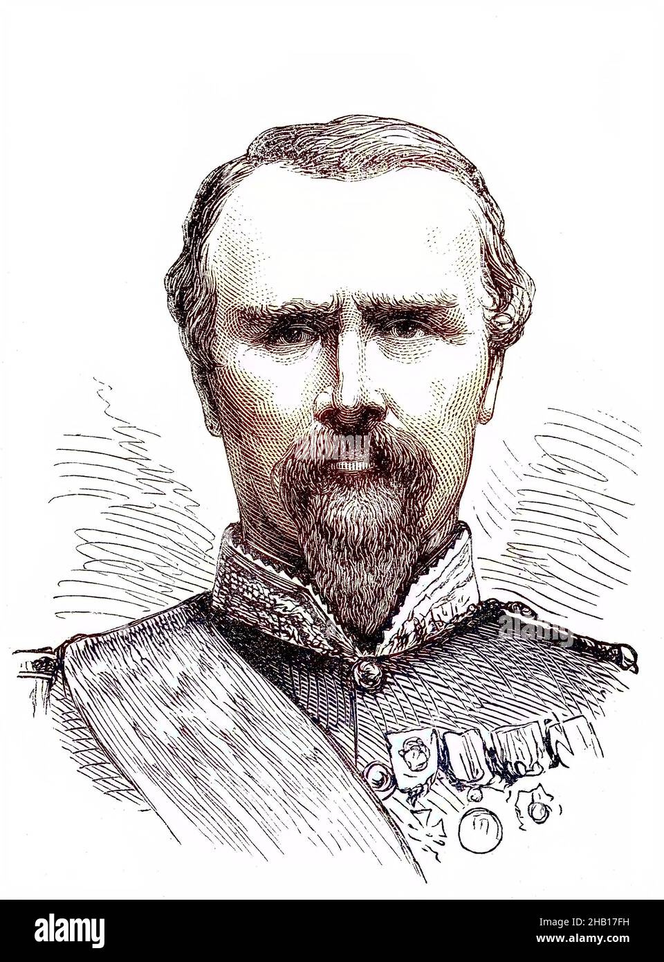 Pierre Louis Charles Achille de Failly, 21 janvier 1810 - 15 novembre 1892, était un général français, chefs de corps français pendant la guerre franco-allemande de 1870/71 / Pierre Louis Charles Achille de Failly, 21. Janvier 1810 - 15. Novembre 1892, war ein französischer General, französischer Korpsführer im Deutsch-Französischen Krieg 1870/71, historique, numérique amélioration de la reproduction d'un original du 19ème siècle / digitale Reproduktion einer Originalvorlage aus dem 19. Jahrhundert, Originaldatum nicht bekannt, Kolorierung, koloriert, handkoloriert, Coloration à la main, couleur à la main, couleur Banque D'Images