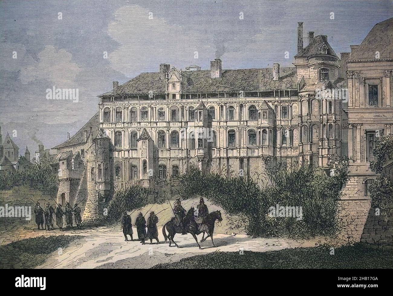 Le Château Royal de Blois est situé dans le département du Loir-et-cher  dans la vallée de la Loire, en France / Das königliche Schloss von Blois  liegt im Departement Loir-et-cher im Loire-Tal