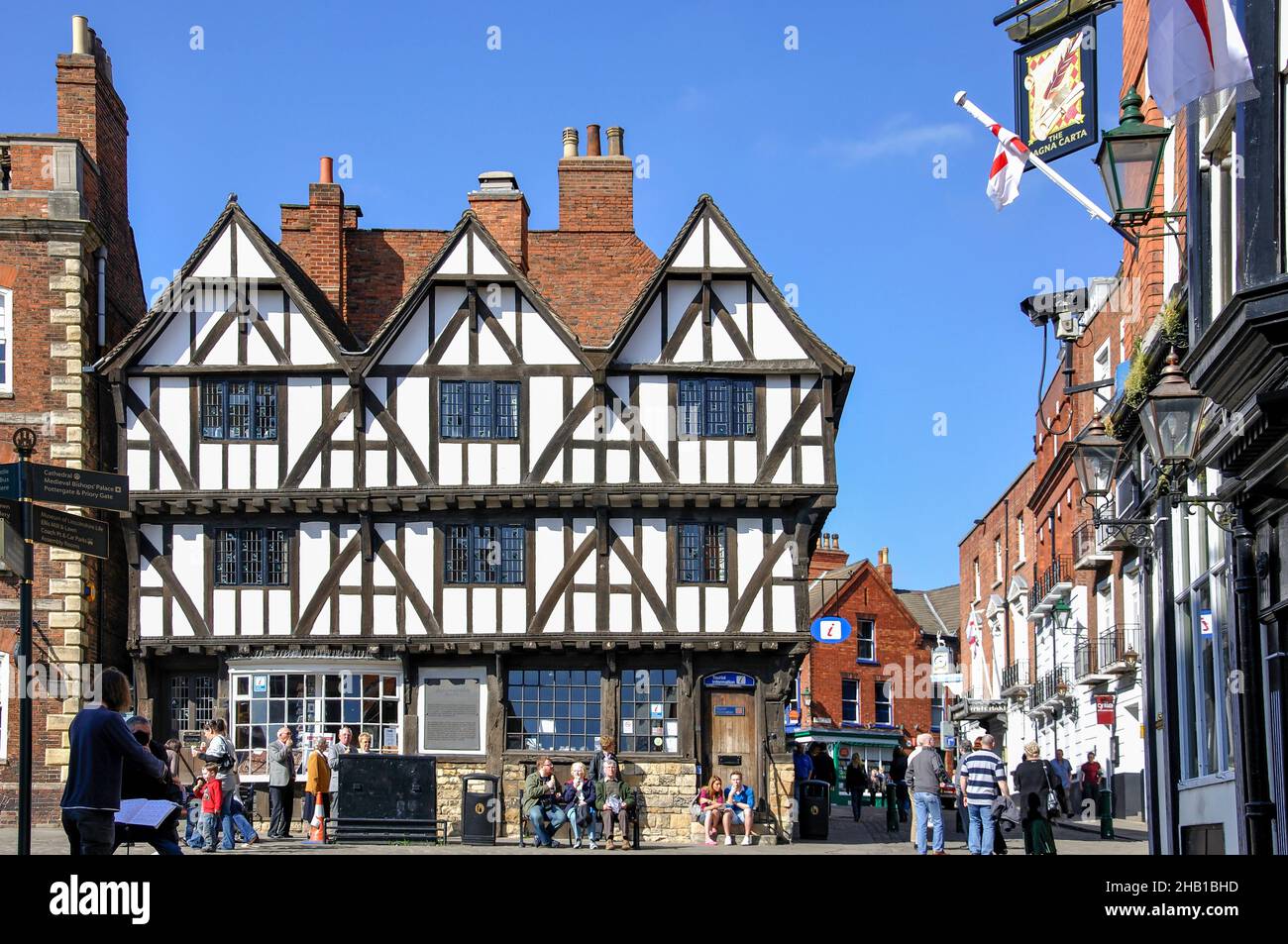 Maison Leigh-Pemberton, Castle Hill, Lincoln, Lincolnshire, Angleterre, Royaume-Uni Banque D'Images