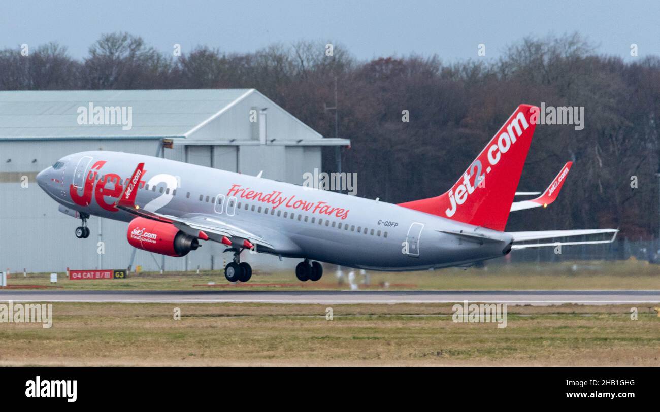 Aéroport de Stansted, Essex, G-GDFP, Jet2, BOEING 737-800, Banque D'Images