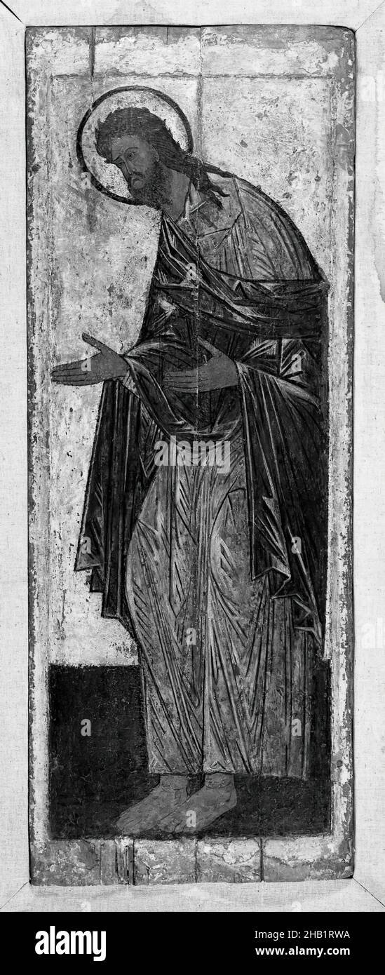 Saint-Jean l'évangéliste, peinture sur panneau de bois, 59 7/8 x 23 1/4 po, 152,1 x 59,1 cm Banque D'Images
