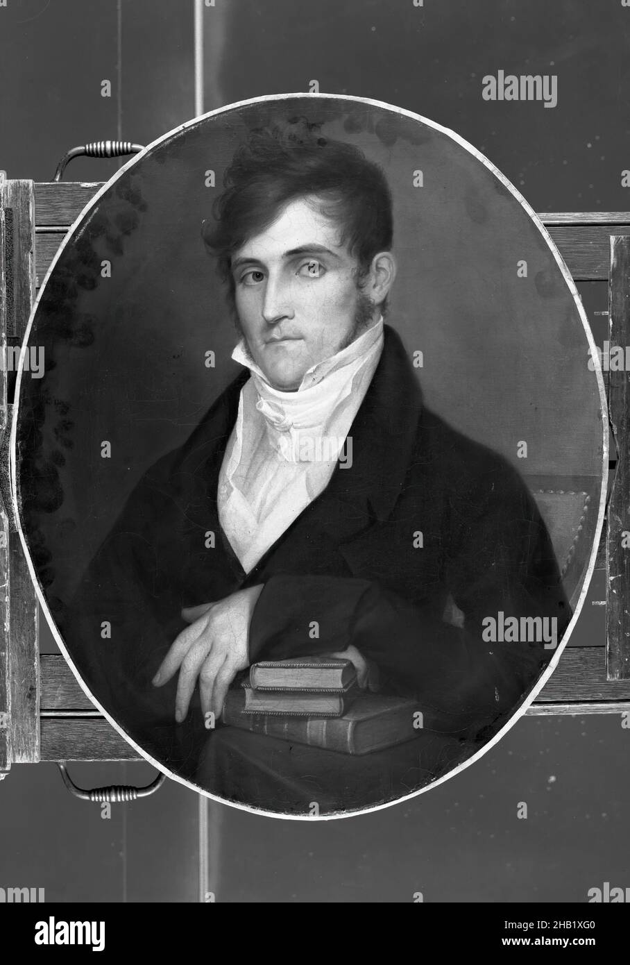 Portrait d'un homme, attribué à William Jewett, américain, 1792-1874, huile sur toile, ca.1820, 28 3/8 x 23 7/16 po, 72,1 x 59,5 cm Banque D'Images