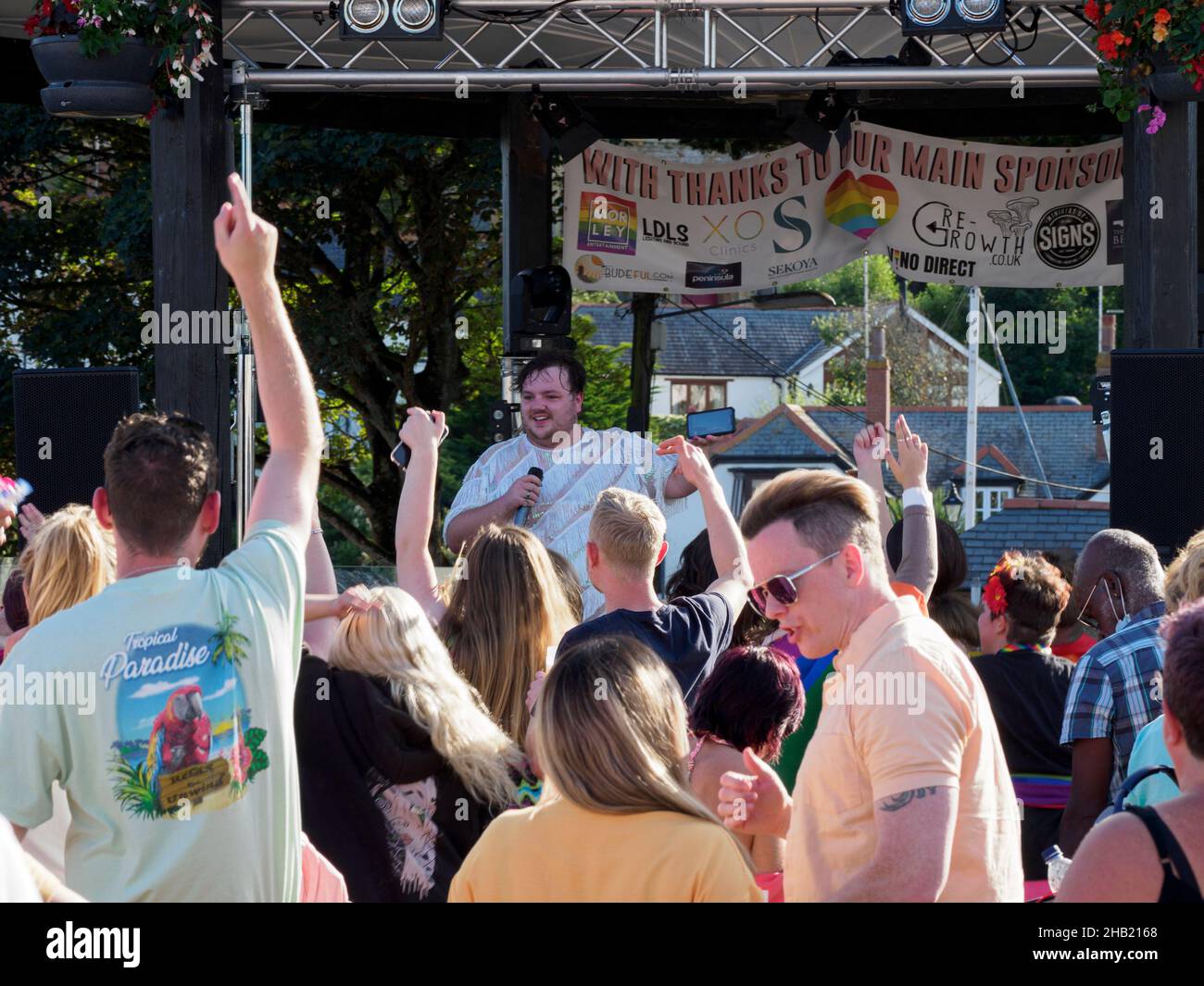 Bude Pride Event 2021, Bude, Cornwall, Royaume-Uni Banque D'Images