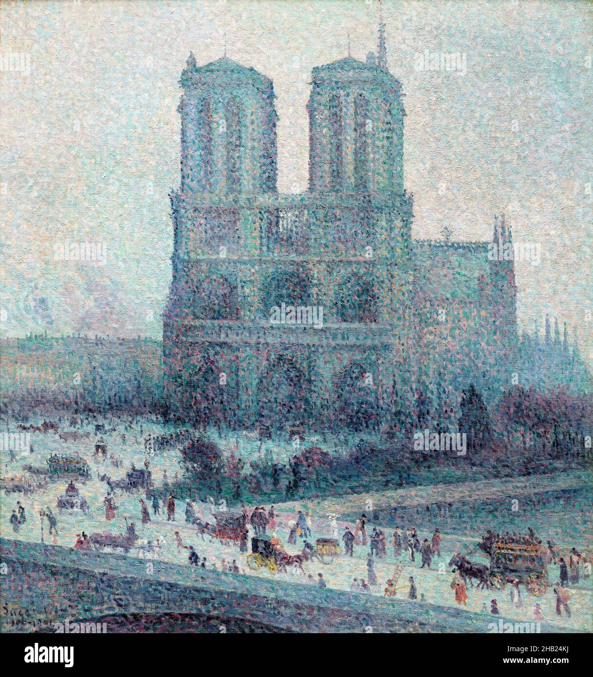 Notre-Dame, Paris par Maximilien Luce (1858-1941), huile sur toile, c.1900/01 Banque D'Images