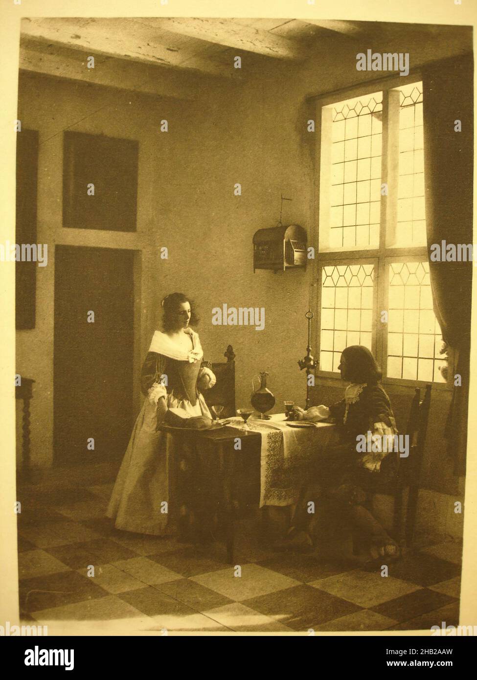 A Flamand Interior, Guido Rey, Photogravure, 1908, feuille: 11 7/8 × 8 1/8 po, 30,2 × 20,6 cm Banque D'Images