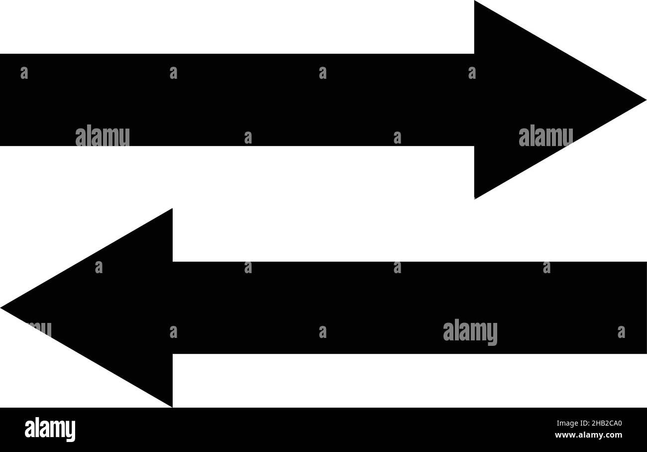 Icône flèche direction droite et direction gauche. Vecteur. Illustration de Vecteur