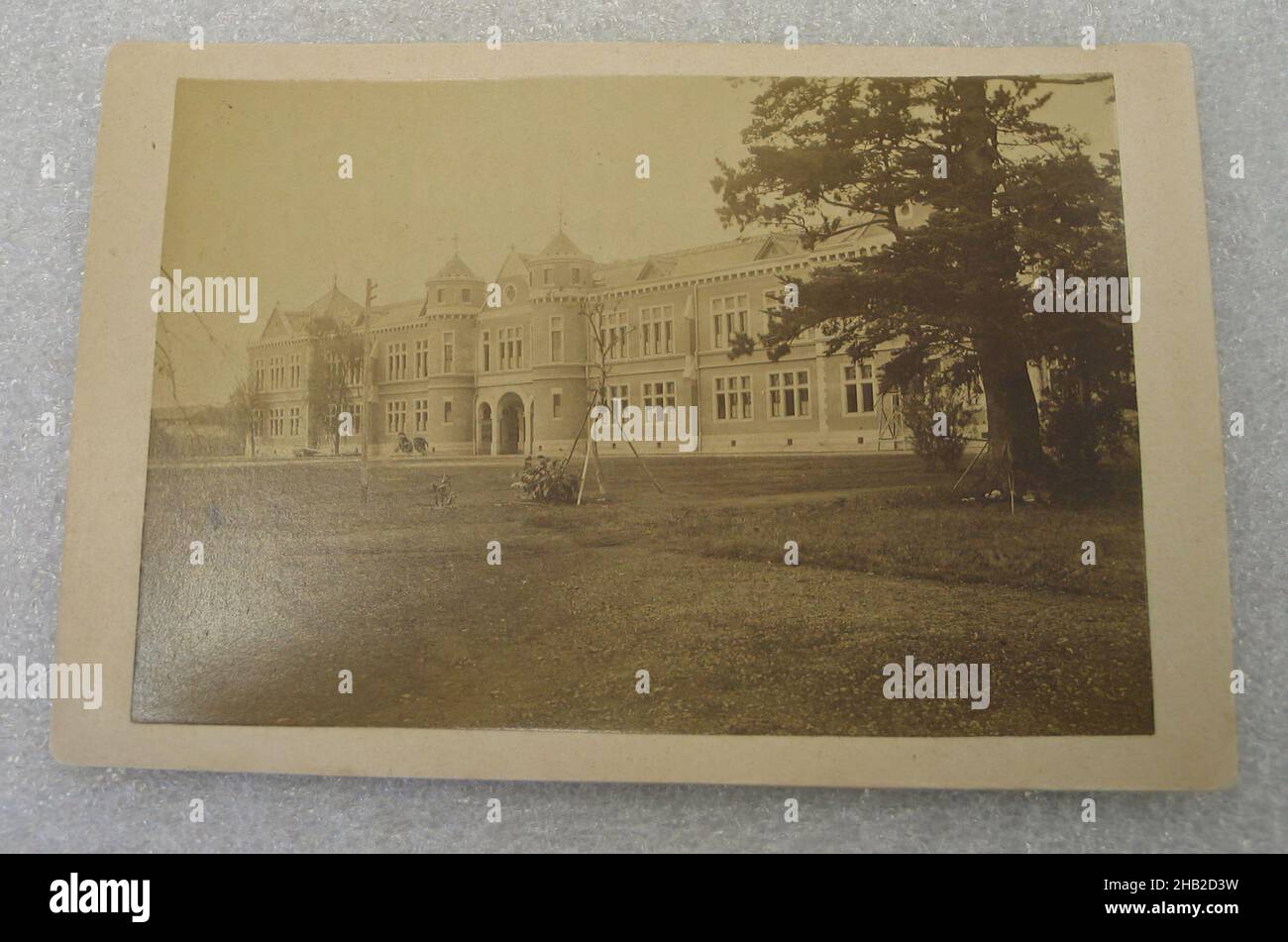 Vue du Japon, photographie argentée d'albumine montée sur carton, Japon, fin 19th-début 20th siècle, avec montage: 4 1/4 x 6 3/8 po, 10,8 x 16,2 cm Banque D'Images