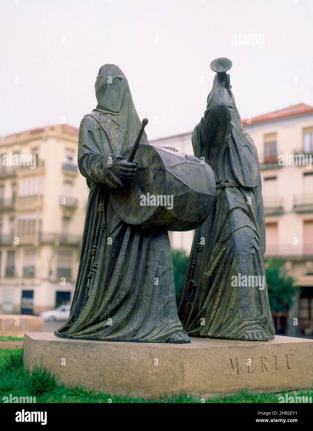 MONUMENTO AL MERLU O A LA COFRADIA DE JESUS DE NAZARERO -1996 - BRONCE PATINADO.Auteur: ANTONIO PEDRERO.Emplacement : EXTÉRIEUR.Zamora.ESPAGNE. Banque D'Images