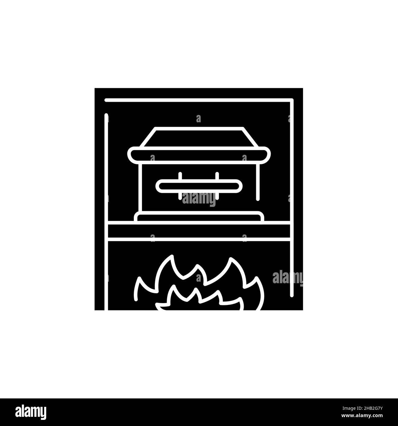 Icône de couleur de la ligne de crématolium.Religion.Signer pour la page Web Illustration de Vecteur