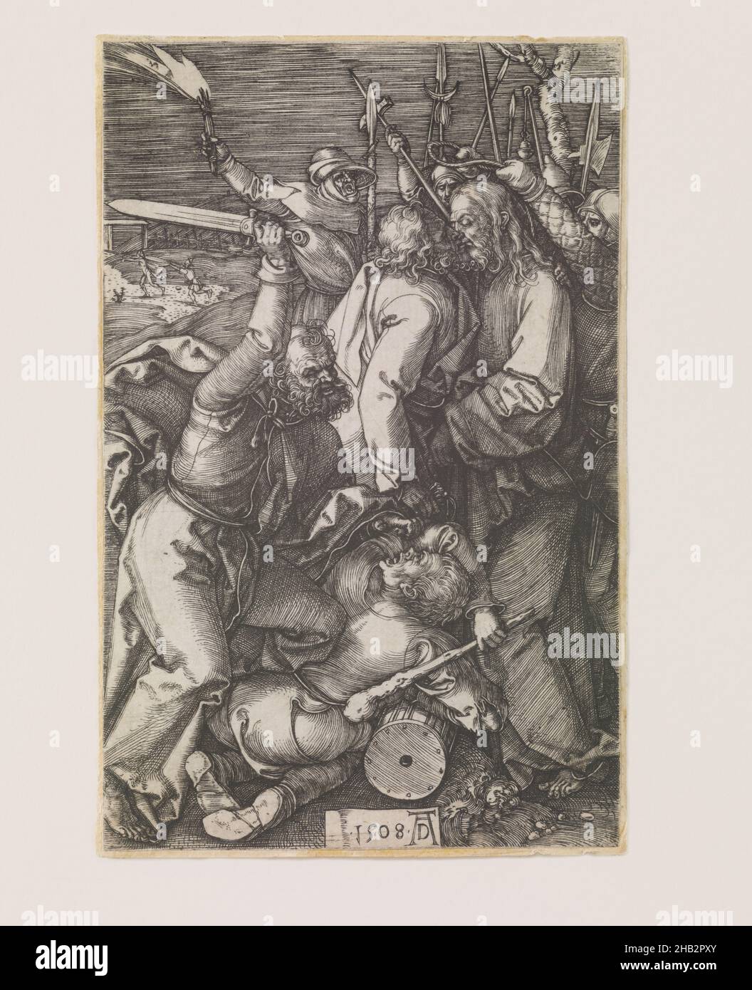 Trahison du Christ, de la série « la passion gravée », Albrecht Dürer, allemand, 1471–1528, 1508,Gravure, faite à Nuremberg, Bavière, Allemagne, Europe,Tirages, image : 4 9/16 x 2 15/16 cm(11,6 × 7,5 cm Banque D'Images