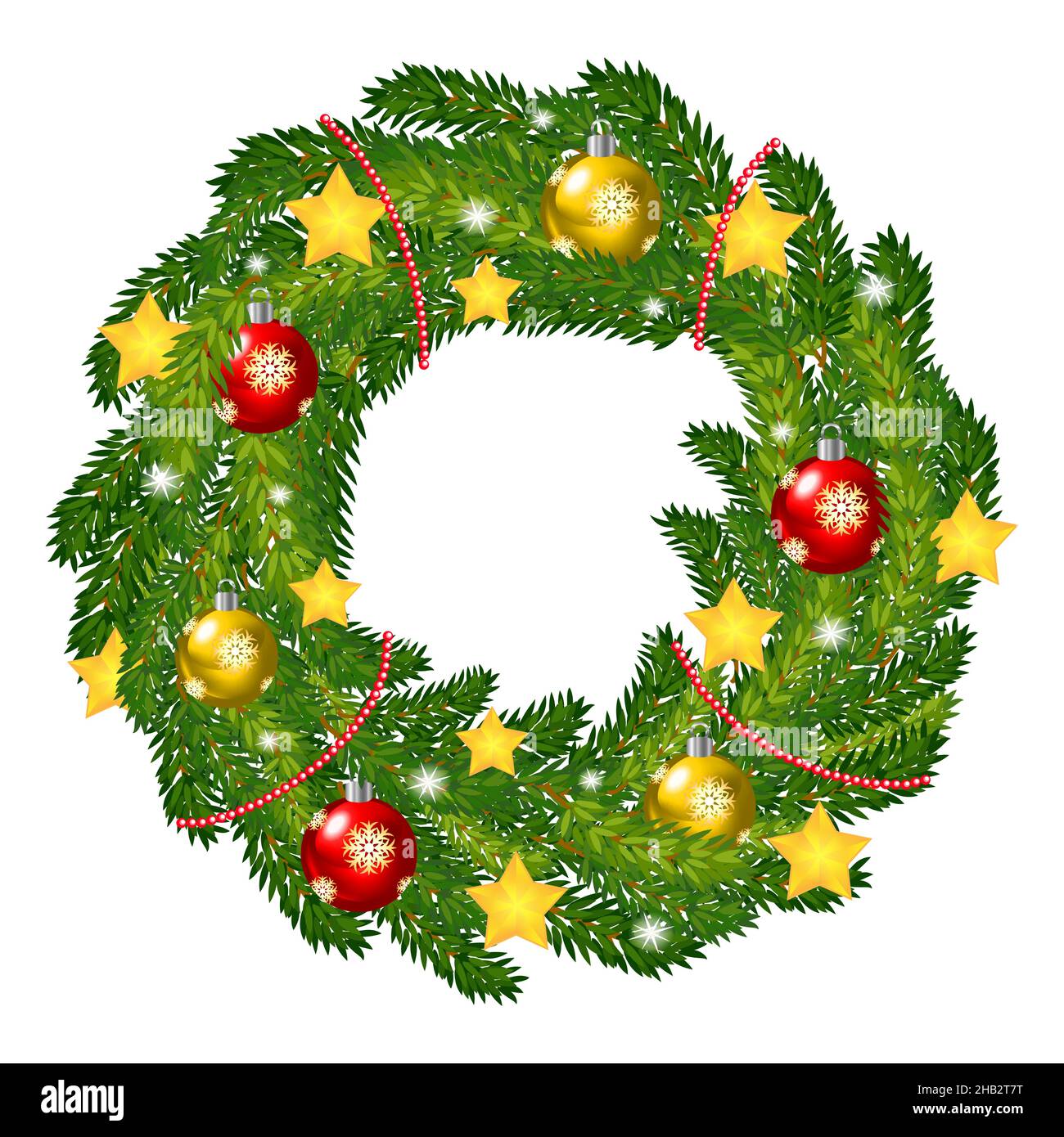 Couronne de Noël, illustration vectorielle Illustration de Vecteur