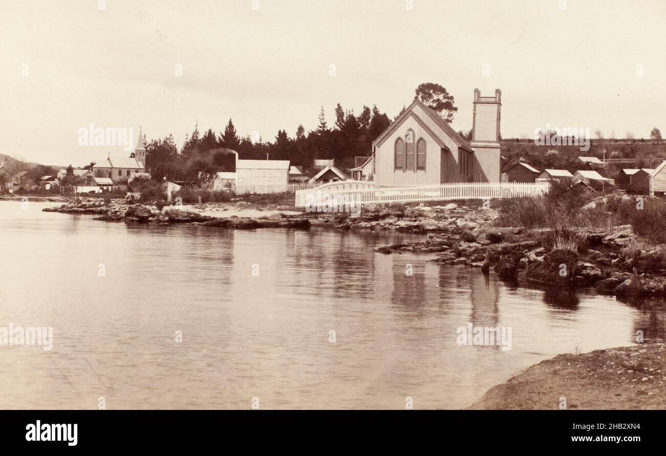 Ohinemutu, studio Muir & Moodie, studio de photographie, fin du XIXe siècle, Dunedin, photographie Banque D'Images