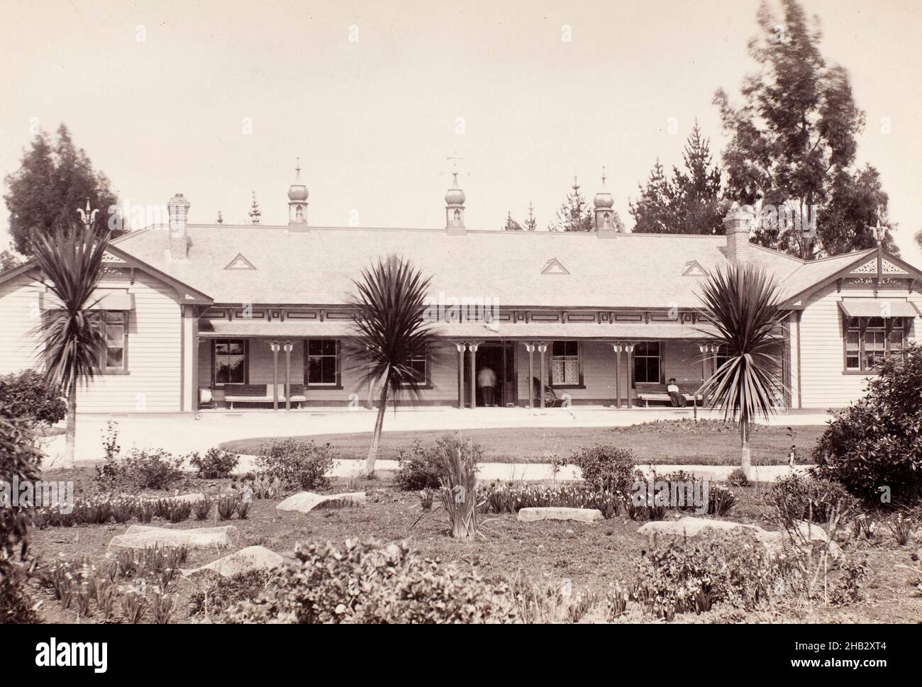 Le Sanatorium - Rotorua, Burton Brothers studio, studio de photographie, fin du XIXe siècle, Dunedin,photographie Banque D'Images