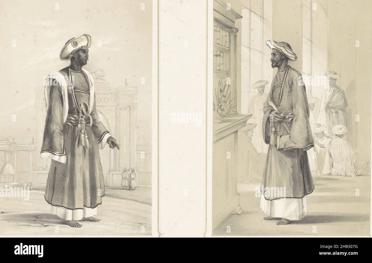 La maison du gouvernement de Calcutta.Dhulloo/Dedar Khan.De : portraits des princes & People of India, Lowes Cato Dickinson, artiste, 1844, lithographie Banque D'Images