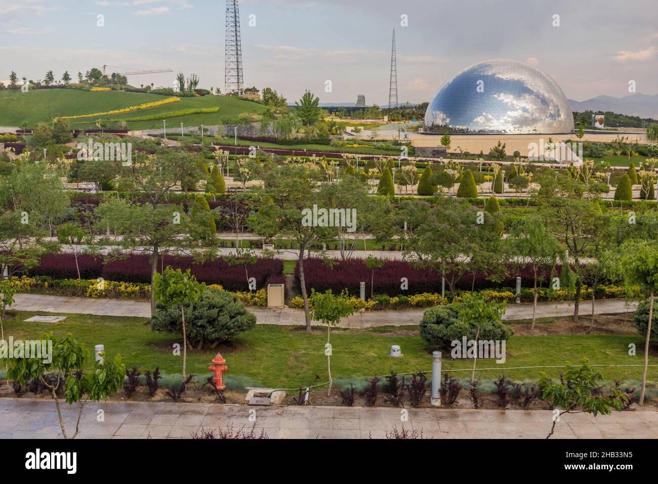 TÉHÉRAN, IRAN - 14 AVRIL 2018 : Musée du panorama du parc et de la défense Sainte à Téhéran, Iran Banque D'Images