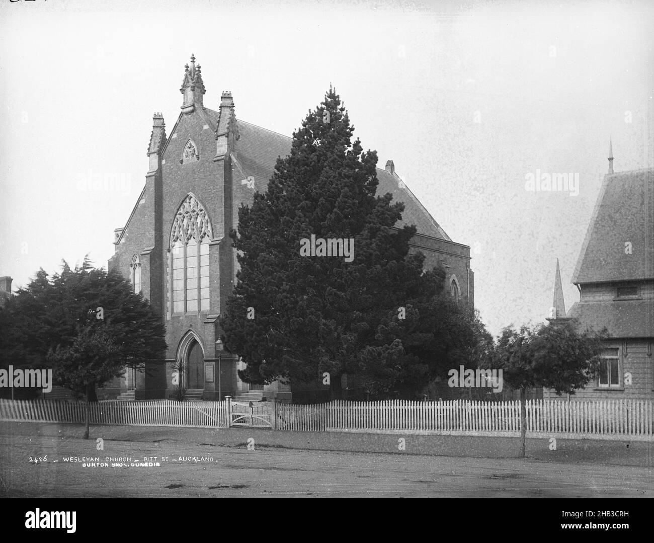 Wesleyan Church, Pitt Street, Auckland, Burton Brothers studio, studio de photographie,Dunedin, processus de préparation de plaques sèches en gélatine Banque D'Images
