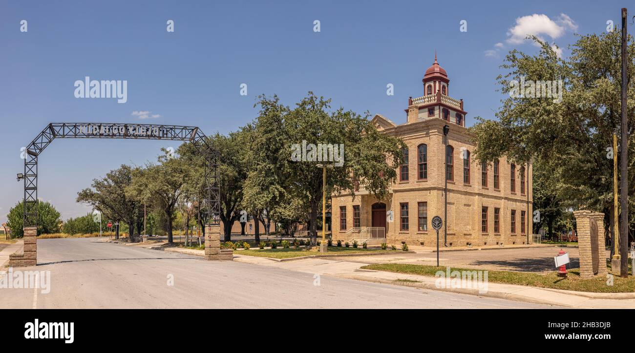 Hidalgo, Texas, États-Unis - 11 septembre 2021 : l'ancien palais de justice du comté de Hidalgo Banque D'Images