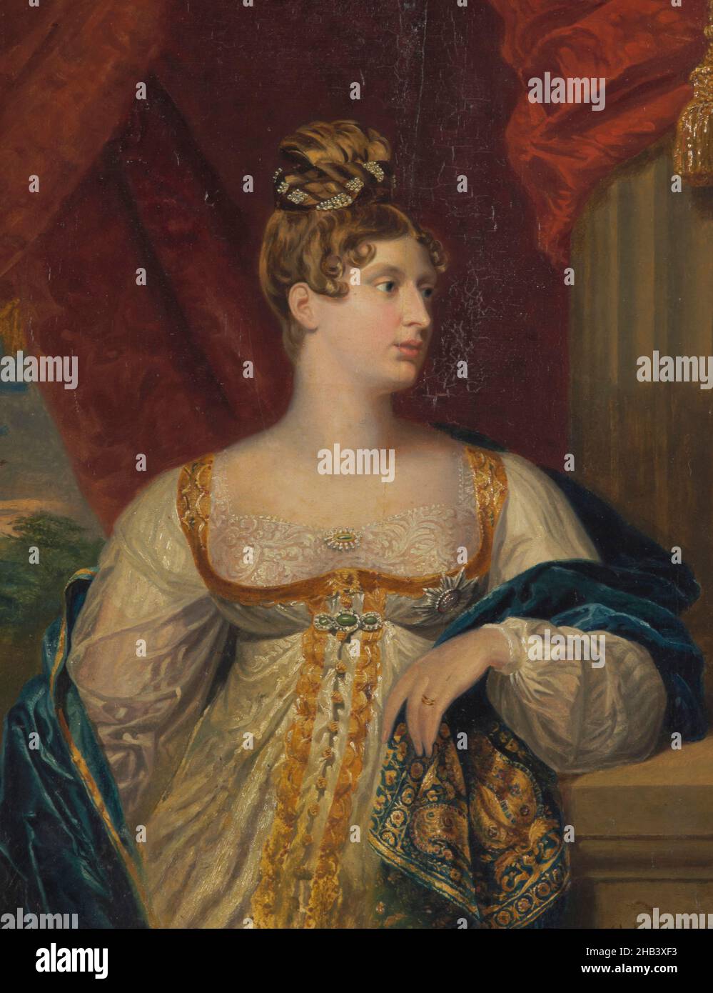 Portrait de la princesse Charlotte du pays de Galles, George Dawe, artiste, vers 1817, texte créé à l'origine pour Tūrangawaewae Banque D'Images