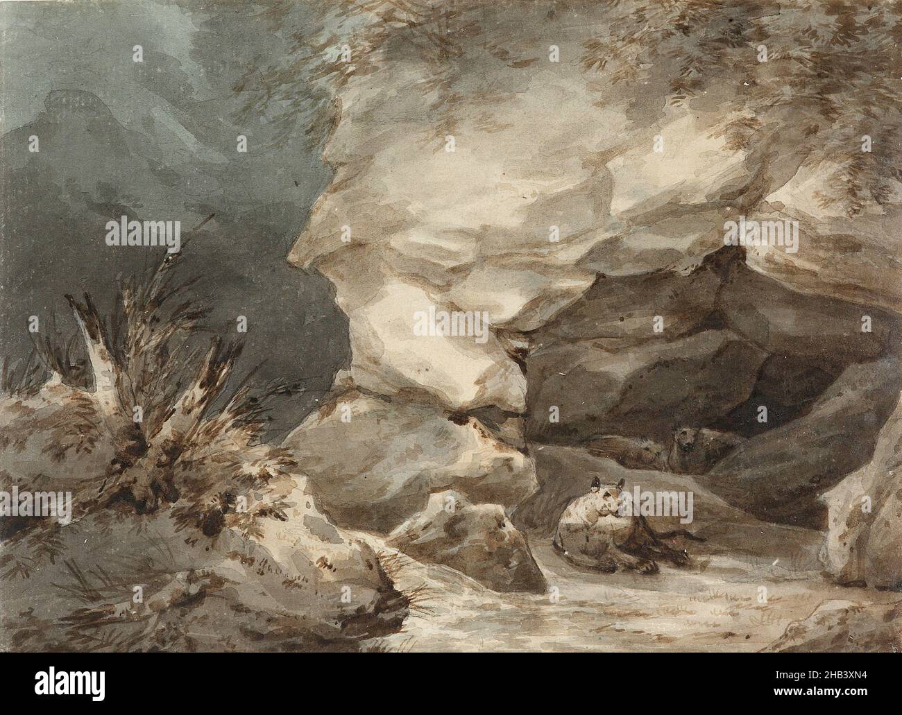 The lair, George Stubbs Banque D'Images