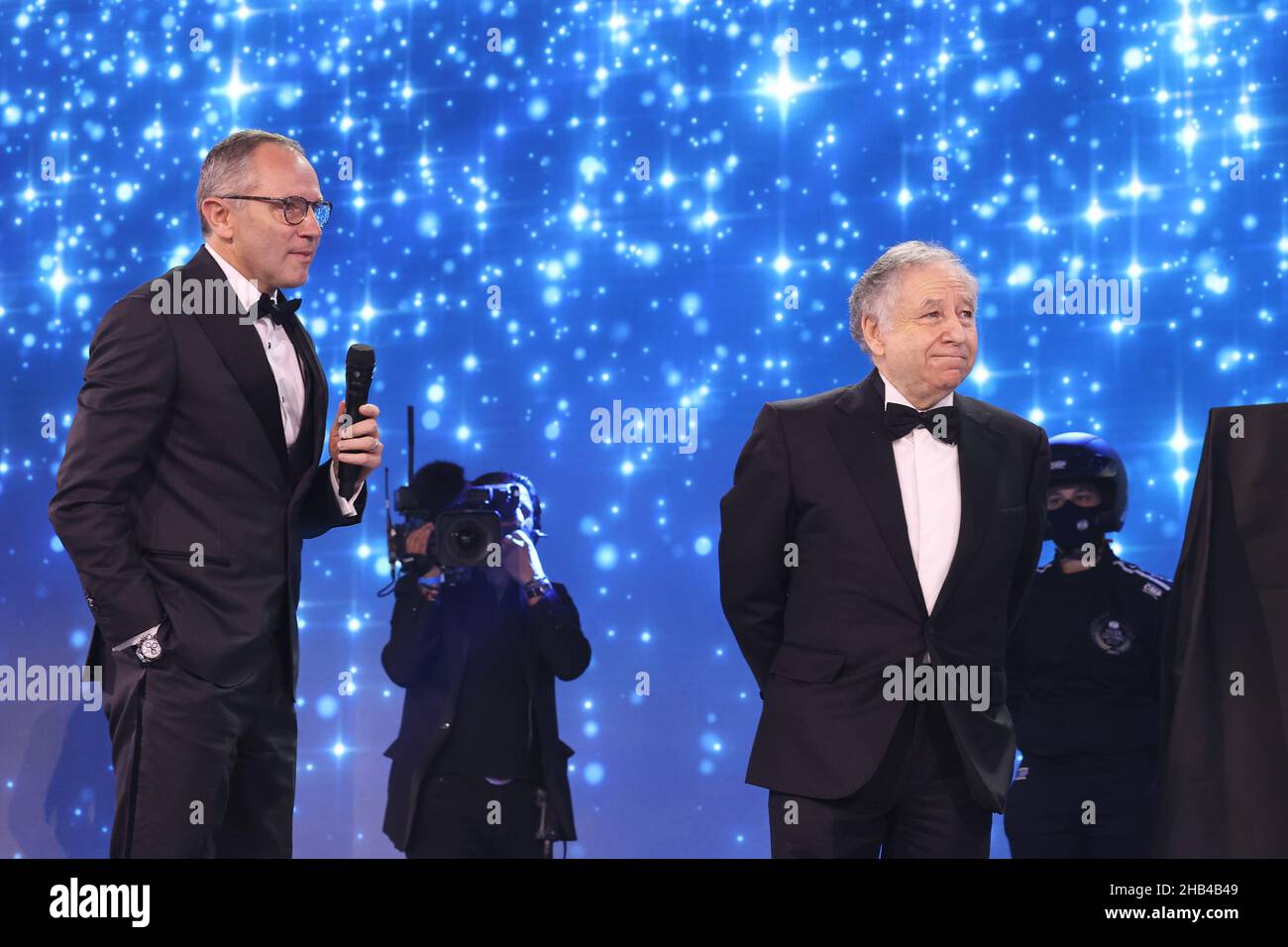 Paris, France.16th décembre 2021.Domenicali Stefano (ita), Président de la Commission du Single Seater de la FIA et PDG du Groupe Formule 1, Portrait et Todt Jean (FRA), Président de la FIA, Portrait lors de la cérémonie de remise du Prix FIA 2021, au carrousel du Louvre, le 16 décembre à Paris, France - photo Germain Hazard / DPPI crédit:DPPI Media/Alamy Live News Banque D'Images