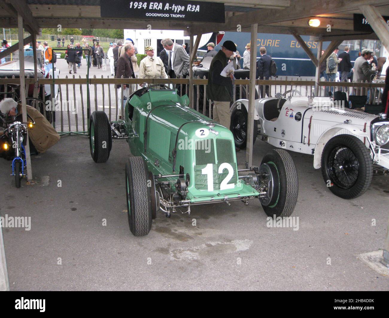 ERA dans le paddock à la rencontre de la course de Goodwood Revival, 18th septembre 2009, à être conduit par Banque D'Images