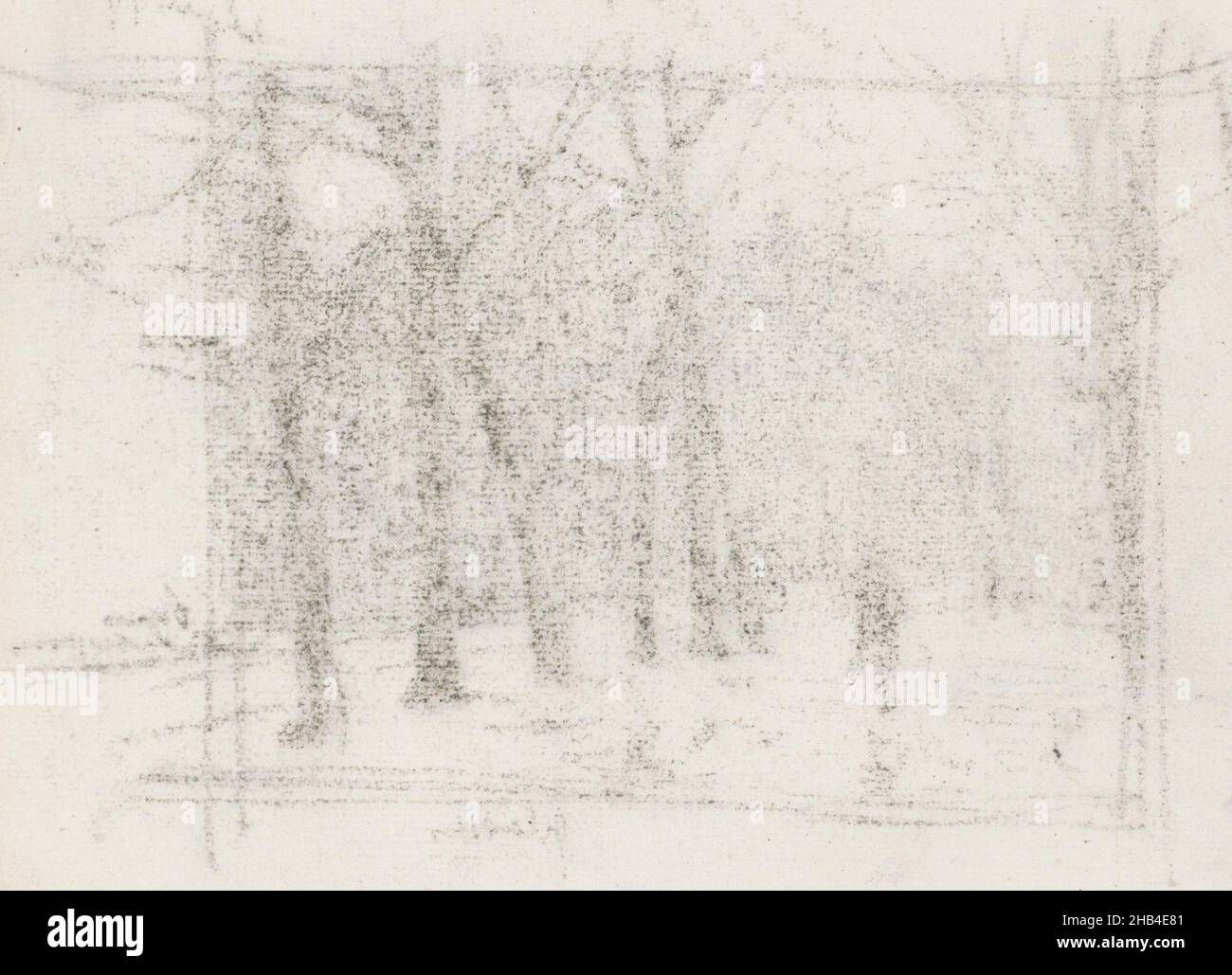 Page 8 d'un carnet de 17 pages, abkhalatsch du dessin à la craie à la page 9, rapporteur pour avis: Willem Witsen, c.1897 - c.1899, Willem Witsen, ch.1897 - c.1899 Banque D'Images