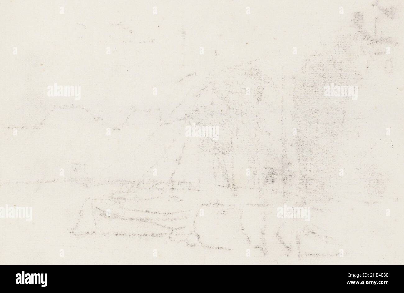 Page 18 d'un carnet de 17 pages, abkhalatsch du dessin à la craie à la page 19, rapporteur pour avis: Willem Witsen, c.1897 - c.1899, Willem Witsen, ch.1897 - c.1899 Banque D'Images