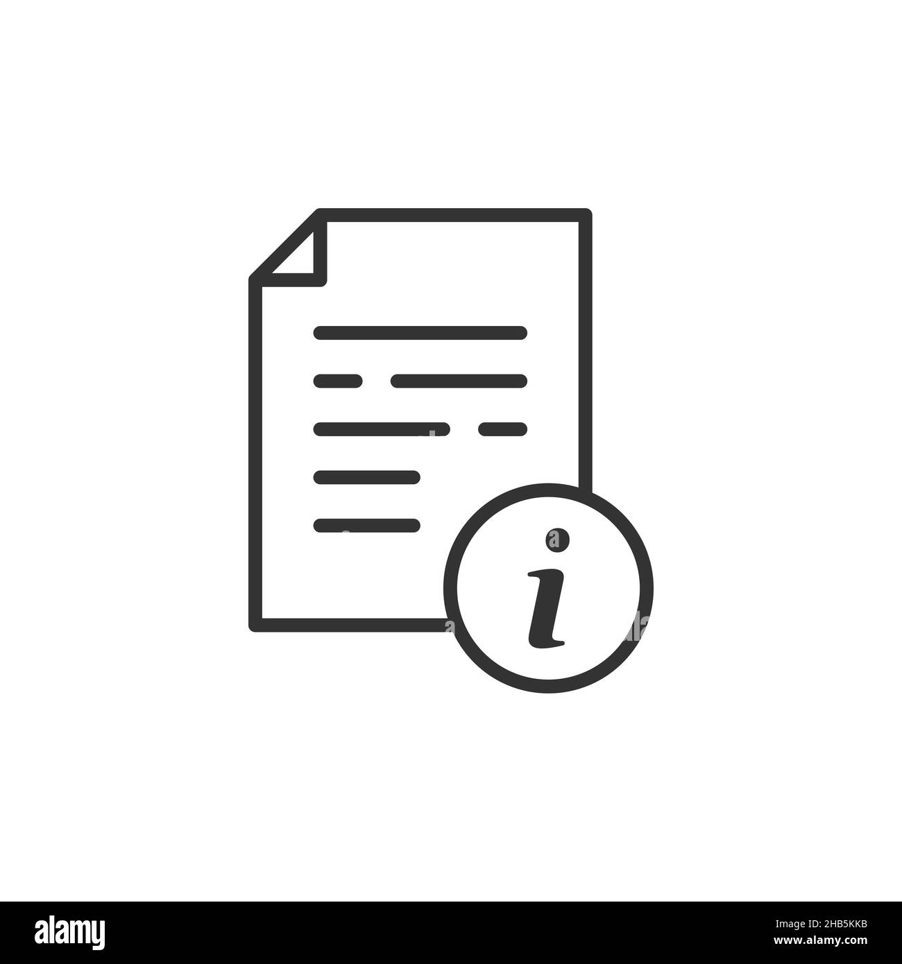 Icône du document d'instruction dans un style plat.Illustration vectorielle manuelle sur un arrière-plan isolé.Concept commercial de l'affichage de feuilles de papier. Illustration de Vecteur