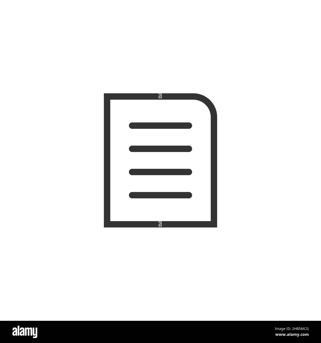 Icône de document de contrat en style plat.Illustration du vecteur d'estampillage du dossier de rapport sur un arrière-plan isolé.Concept commercial de l'affichage de feuilles de papier. Illustration de Vecteur