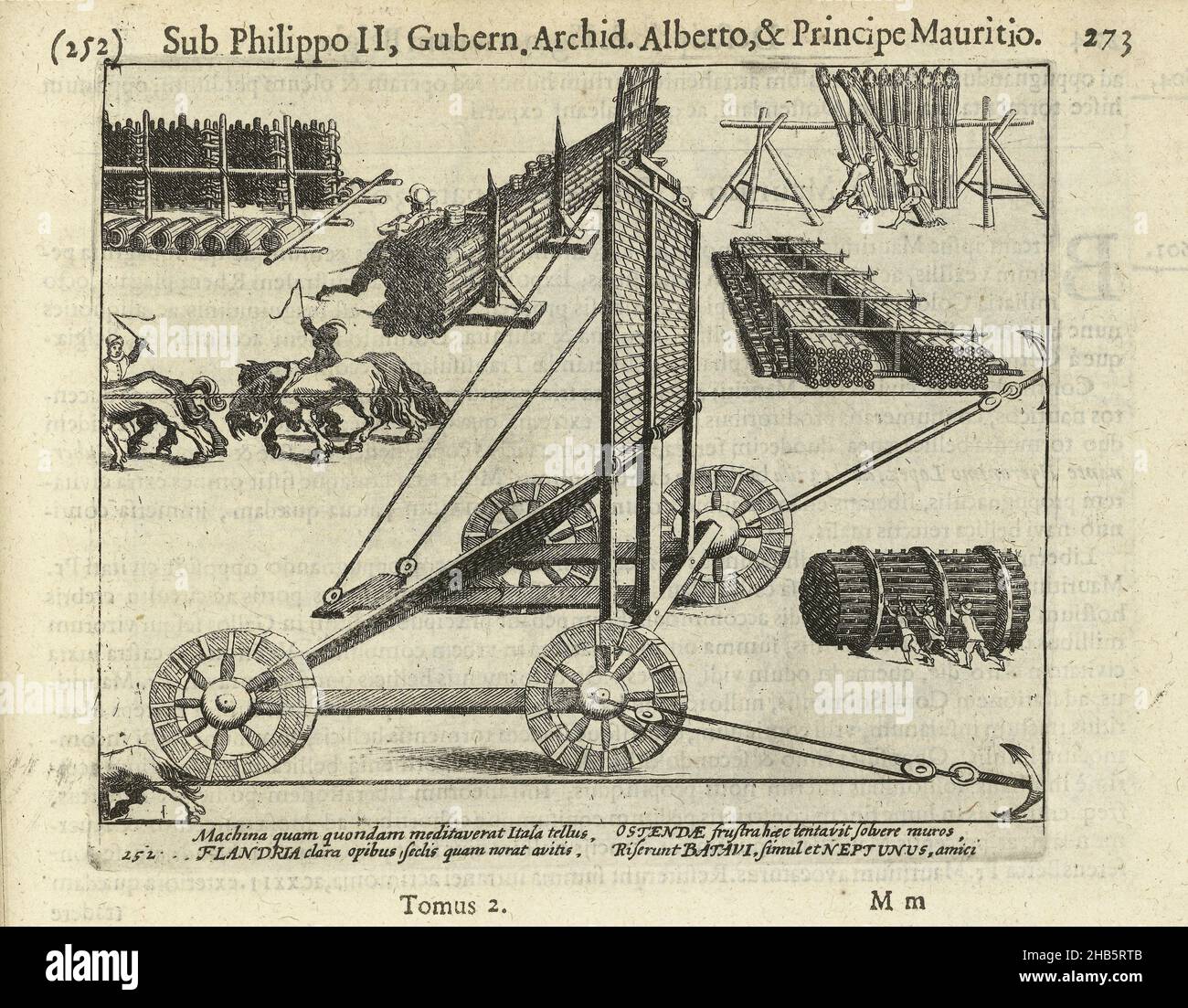 Siège d'Ostende : instruments utilisés par Spinola pendant le siège, 1601-1604, instruments utilisés par Spinola pendant le siège d'Ostende, 1601.Avec 4 lignes de légende en latin.Numéroté : 252.Imprimé au verso avec du texte en latin., imprimerie: Simon Frison, éditeur: Michiel Colijn, imprimerie: Pays-Bas du Nord, éditeur: Amsterdam, 1613 - 1615 et/ou 1621 - 1622, papier, gravure, hauteur 134 mm × largeur 159 mm Banque D'Images