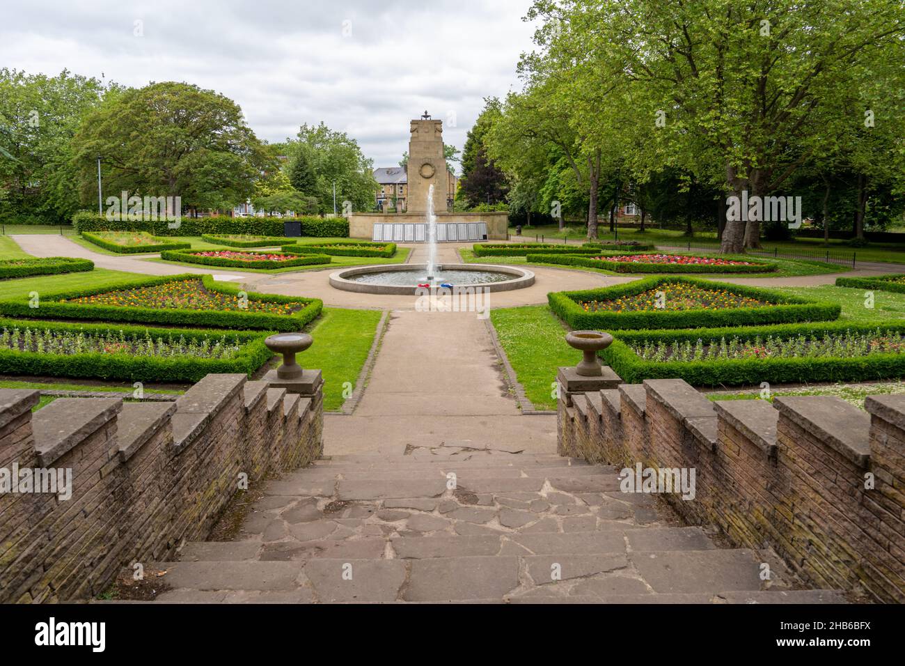 Jardin du souvenir à Clifton Park, dans le Yorkshire du Sud Banque D'Images