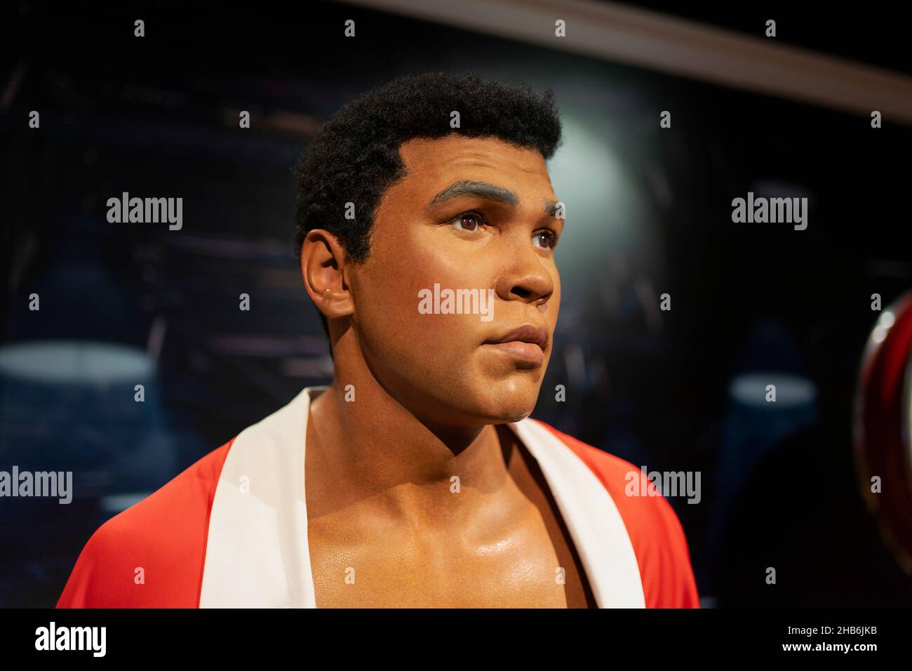 Statue de cire de Muhammad Ali à Madame Tussauds Istanbul. Banque D'Images