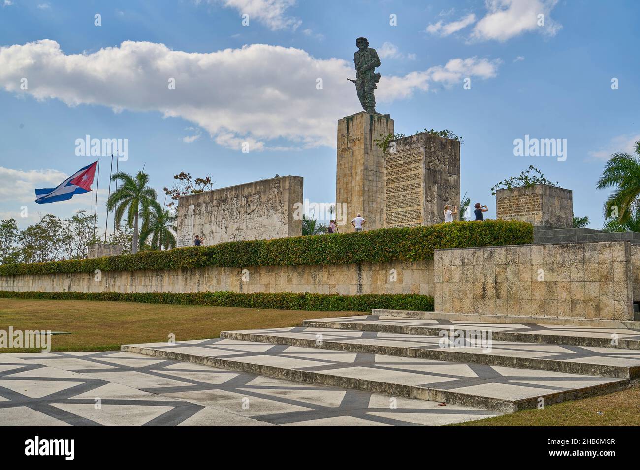 Statue du héros national Che Guevara au mémorial des soldats tombés, Cuba, Santa Clara, Villa Clara Banque D'Images