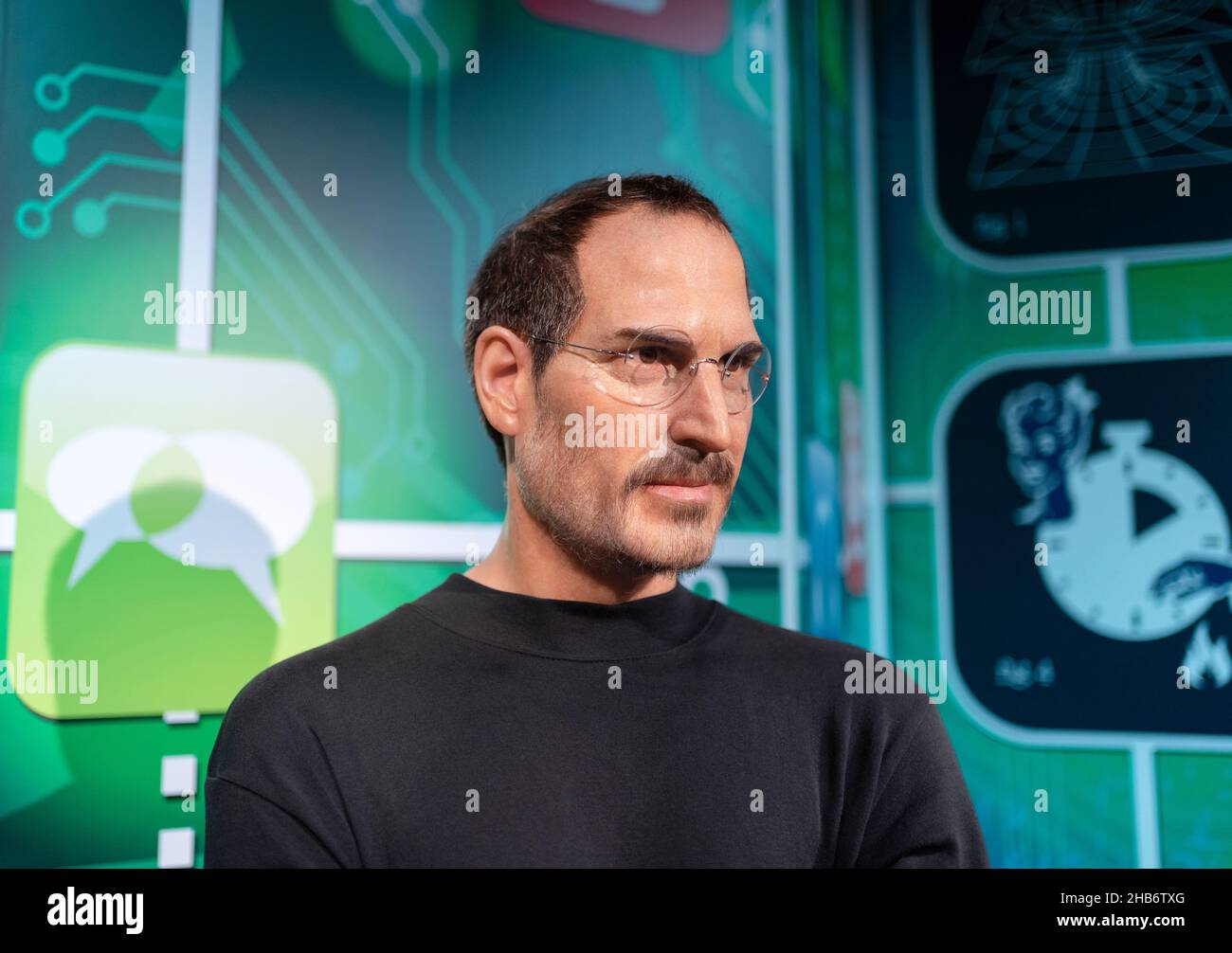 Sculpture de cire Steve Jobs à Madame Tussauds Istanbul. Banque D'Images